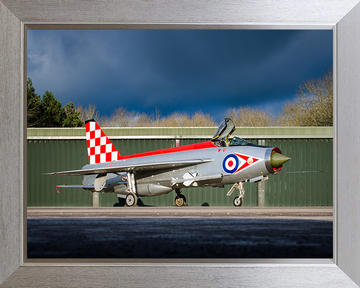 RAF English Electric Lightning Jet Photo Print - Royal Air Force Aircraft Hampshire Prints 10 x 8 Silver Frame No