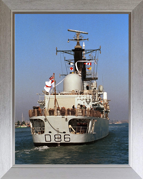 HMS Birmingham (D86) Royal Navy Type 42 Destroyer Pays Off 1999 Photo Print Wall Art Decor Posters, Prints, & Visual Artwork Hampshire Prints 10 x 8 Silver Frame No