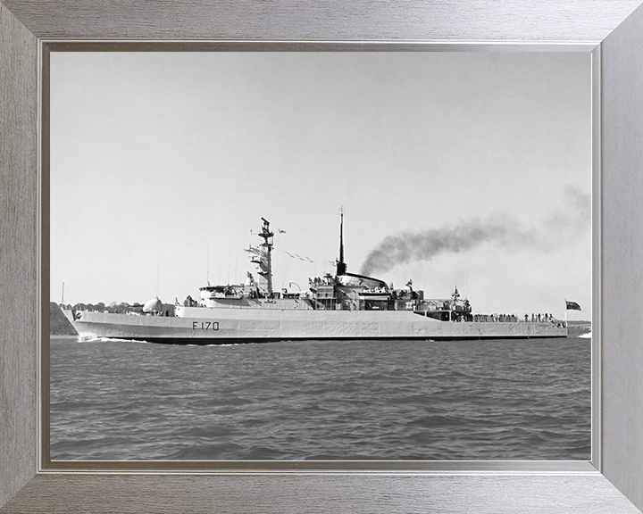 HMS Antelope (F170) Royal Navy Type 21 Frigate Port Side View Photo Print Wall Art Decor Posters, Prints, & Visual Artwork Hampshire Prints 10 x 8 Silver Frame No