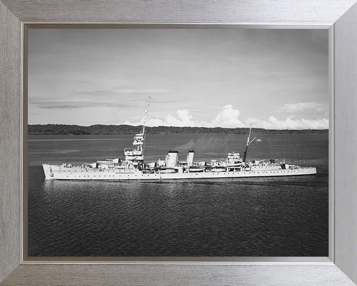 HMS Despatch (D30) Photo Print - Panama Canal - Royal Navy Danae Class Cruiser Hampshire Prints 10 x 8 Silver Frame No