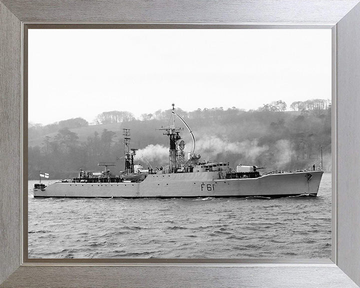 HMS Llandaff F61 Royal Navy Salisbury class Frigate Photo Print or Framed Print - Hampshire Prints