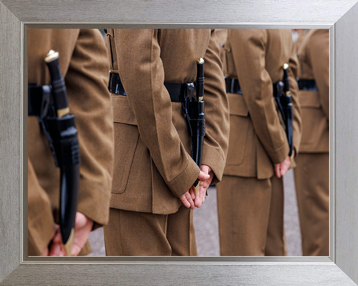 British Army Royal Gurkha Rifles Kukri Knife Closeup Passing Off Parade Photo Print Wall Art Posters, Prints, & Visual Artwork Hampshire Prints 10 x 8 Silver Frame No