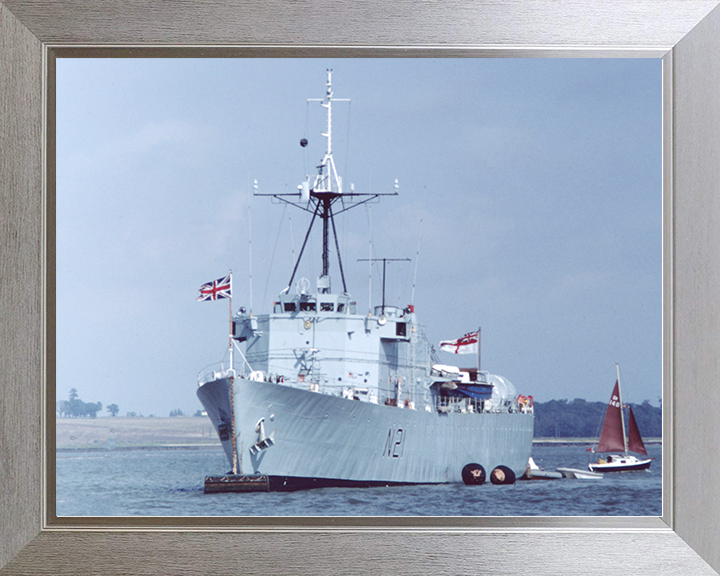 HMS Abdiel (N21) Royal Navy Abdiel Class Minelayer Photo Print Port Bow View Warship Wall Art Posters, Prints, & Visual Artwork Hampshire Prints 10 x 8 Silver Frame No
