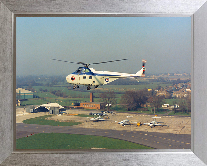 Royal Air Force Whirlwind Helicopter Photo Print - Royal Air Force Aircraft Hampshire Prints 10 x 8 Silver Frame No
