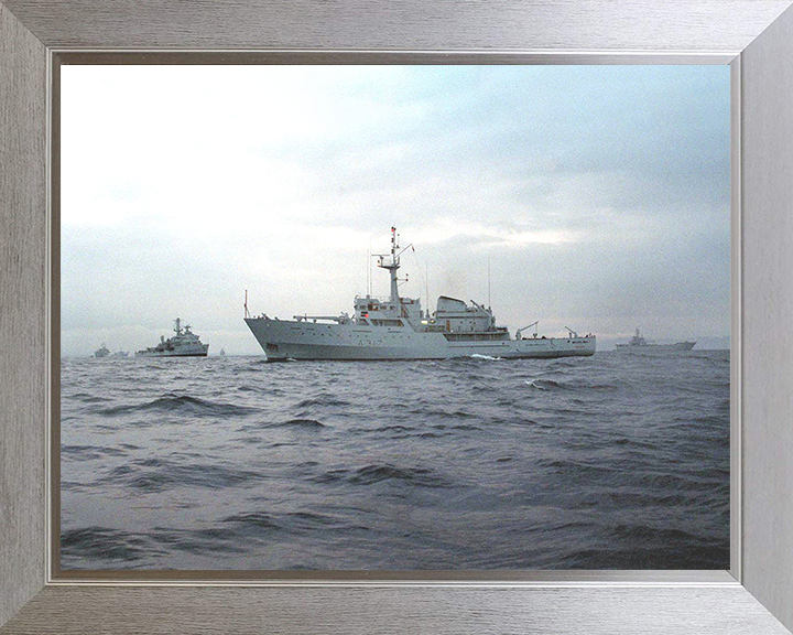 HMS Bulldog (A317) Photo Print - At Sea 1997 - Royal Navy Bulldog Class Survey Vessel