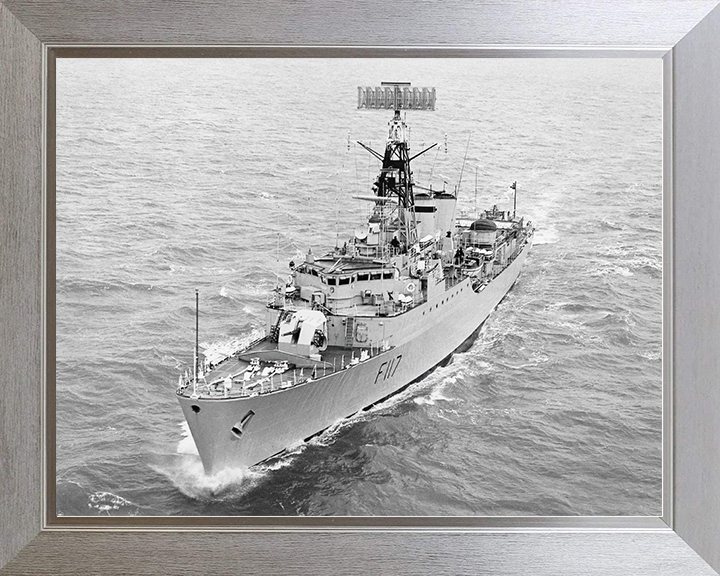 HMS Ashanti (F117) Royal Navy Tribal Class Frigate Underway Photo Print Wall Art Decor Posters, Prints, & Visual Artwork Hampshire Prints 10 x 8 Silver Frame No