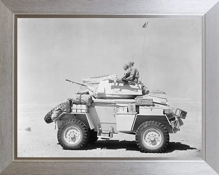 Humber Mk III Armoured Car Photo Print - British Army Vehicle Hampshire Prints 10 x 8 Silver Frame No
