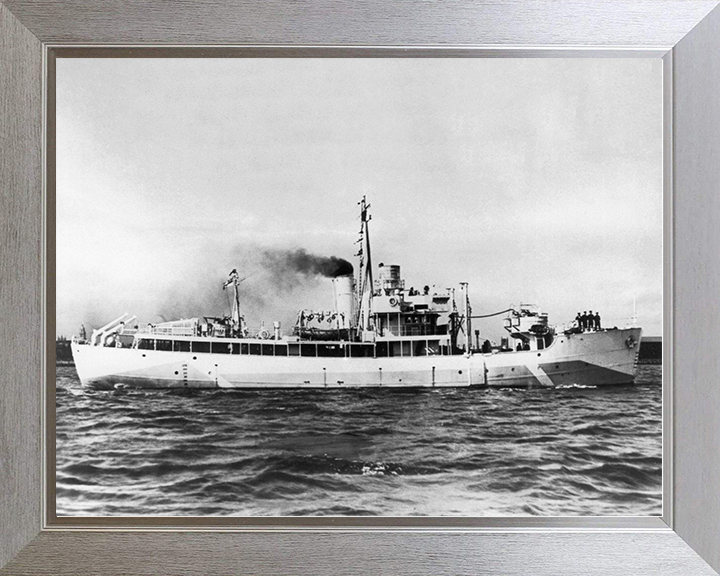 HMS Bryher (T350) Royal Navy Island Class Trawler Starboard Side Photo Print Wall Art Decor Posters, Prints, & Visual Artwork Hampshire Prints 10 x 8 Silver Frame No