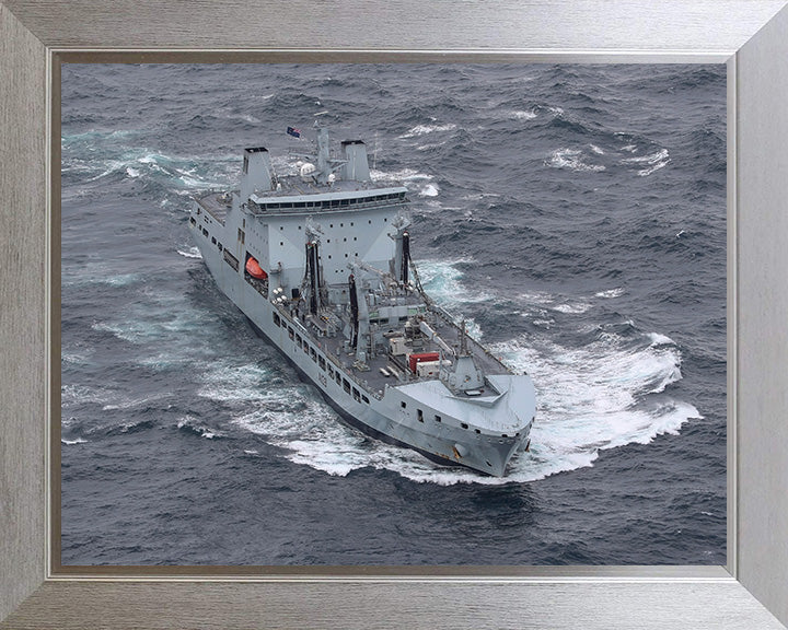 RFA Tideforce (A139) Photo Print - At Sea - Royal Fleet Auxiliary Tide Class Tanker Hampshire Prints 10 x 8 Silver Frame No