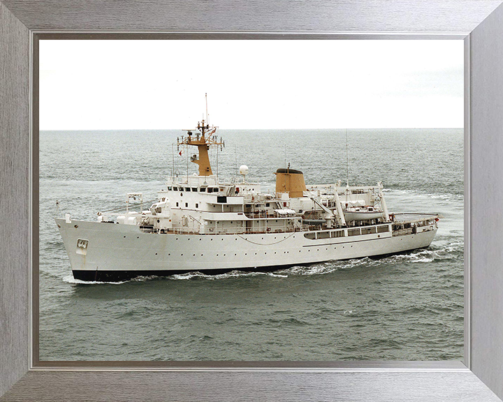HMS Herald (H138) Photo Print - At Sea - Royal Navy Hecla Class Survey Vessel