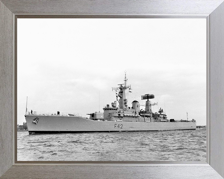 HMS Phoebe (F42) Photo Print - Entering Portsmouth 1973 - Royal Navy Leander Class Frigate