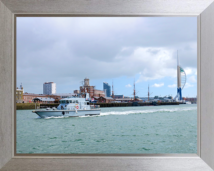 HMS Blazer (P279) Photo Print - Portsmouth Return 2019 - Royal Navy Archer Class P2000 Patrol Vessel Posters, Prints, & Visual Artwork Hampshire Prints 10 x 8 Silver Frame No