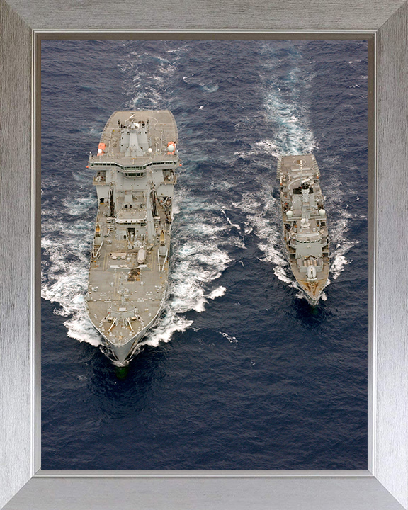 RFA Wave Ruler (A390) Photo Print - During a RAS Aug 2006 - Royal Fleet Auxiliary Wave Class Fleet Tanker Posters, Prints, & Visual Artwork Hampshire Prints 10 x 8 Silver Frame No