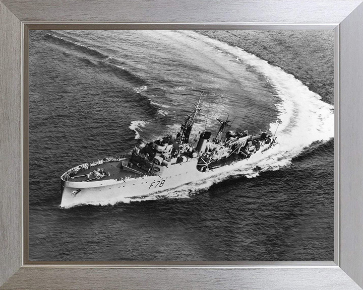 HMS Blackwood (F78) Photo Print - At Sea - Royal Navy Blackwood Class Frigate Posters, Prints, & Visual Artwork Hampshire Prints 10 x 8 Silver Frame No