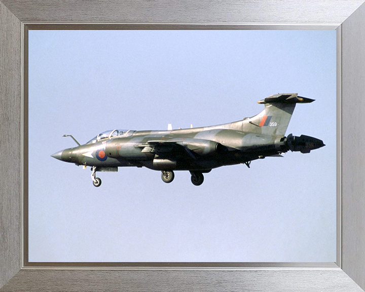 RAF Buccaneer in flight 1990 Photo Print - Royal Air Force Aircraft Posters, Prints, & Visual Artwork Hampshire Prints 10 x 8 Silver Frame No
