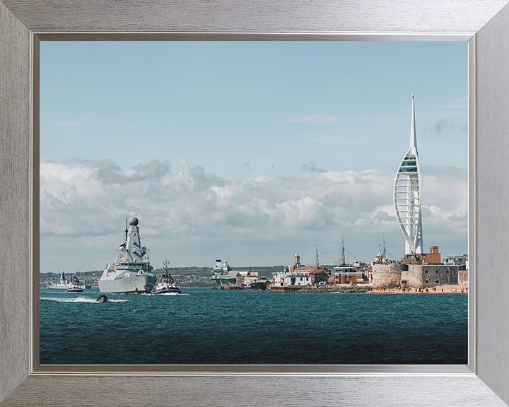 HMS Dauntless D33 Type 45 Destroyer 22 April 2025 Leaving Portsmouth
