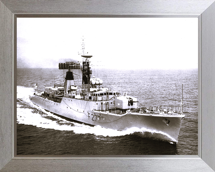 HMS Lynx (F27) Photo Print - Underway - Royal Navy Leopard Class Frigate Posters, Prints, & Visual Artwork Hampshire Prints 10 x 8 Silver Frame No