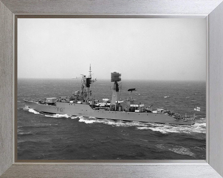 HMS Llandaff (F61) Photo Print - At Sea 1969 - Royal Navy Salisbury Class Frigate Hampshire Prints 10 x 8 Silver Frame No