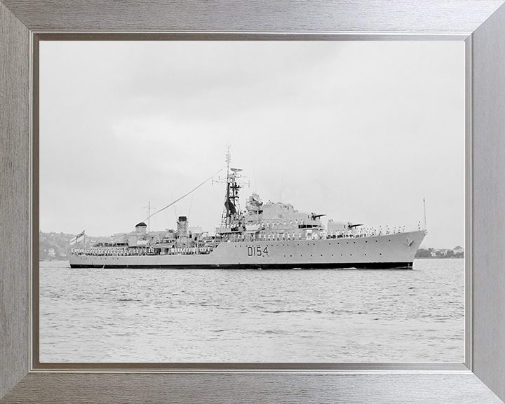 HMS Duchess (D154) Royal Navy Daring Class Destroyer Paying Off Photo Print Wall Art Decor Posters, Prints, & Visual Artwork Hampshire Prints 10 x 8 Silver Frame No