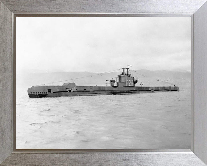 HMS Satyr (P214) Photo Print - Port Side View - Royal Navy S Class Submarine Hampshire Prints 10 x 8 Silver Frame No
