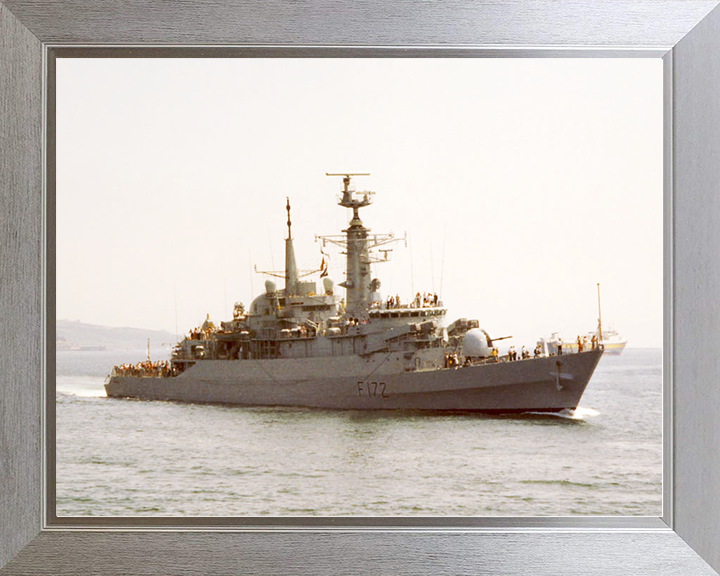 HMS Ambuscade (F172) Royal Navy Type 21 Frigate During Families Day Photo Print Wall Art Decor Posters, Prints, & Visual Artwork Hampshire Prints 10 x 8 Silver Frame No