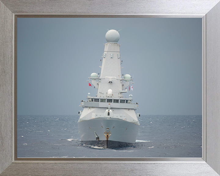 HMS Dauntless (D33) Royal Navy Type 45 Destroyer Bow View 2012 Photo Print Wall Art Decor Posters, Prints, & Visual Artwork Hampshire Prints 10 x 8 Silver Frame No