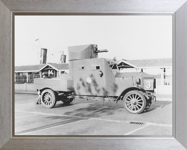 British Army Rolls Royce Armoured Car 1937 Photo Print - British Army Vehicle Hampshire Prints 10 x 8 Silver Frame No