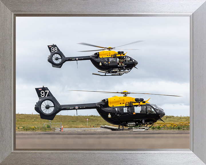 RAF Jupiter Helicopters at RAF Valley Photo Print - Royal Air Force Aircraft Posters, Prints, & Visual Artwork Hampshire Prints 10 x 8 Silver Frame No