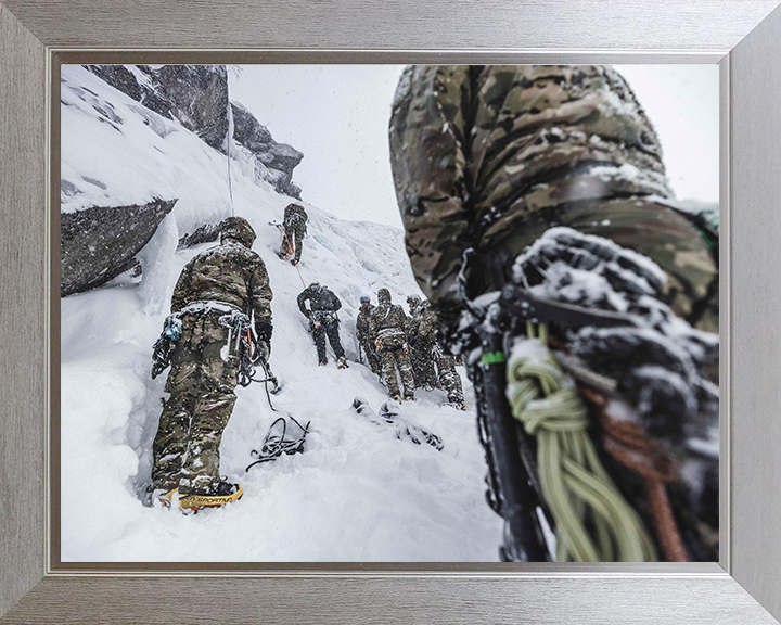 Royal Marines Commando Ice Climbing in Norway 2025 Photo Print - Mountain Leaders Course