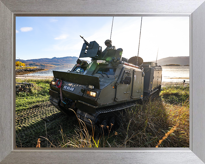 Viking All Terrain Vehicle Beach Assault Photo Print - British Army Vehicle Hampshire Prints 10 x 8 Silver Frame No