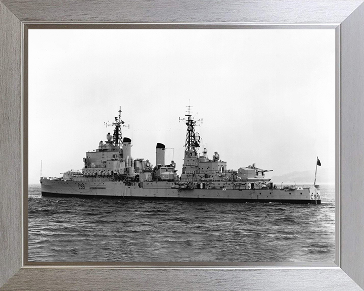 HMS Blake (C99) Photo Print - At Sea 1961 - Royal Navy Tiger Class Light Cruiser Posters, Prints, & Visual Artwork Hampshire Prints 10 x 8 Silver Frame No