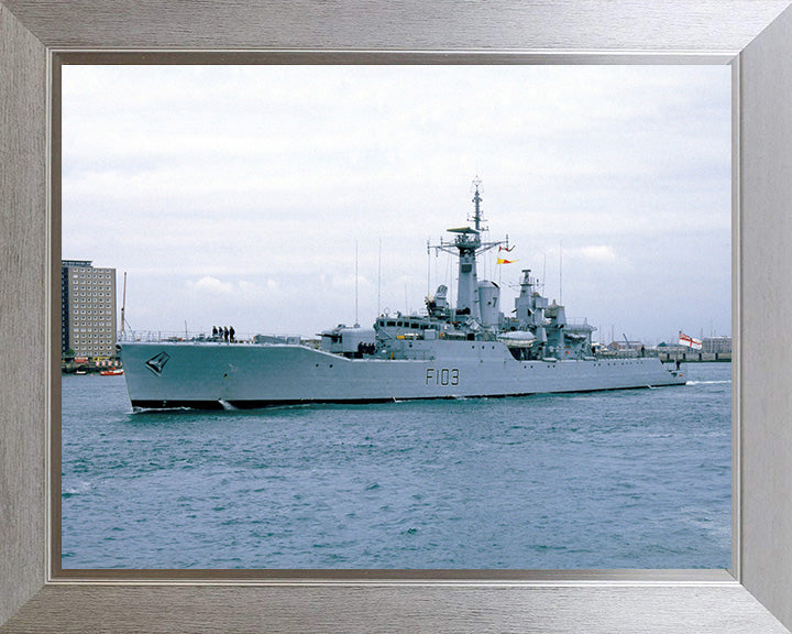 HMS Lowestoft F103 Royal Navy Rothesay class frigate Photo Print or Framed Print - Hampshire Prints