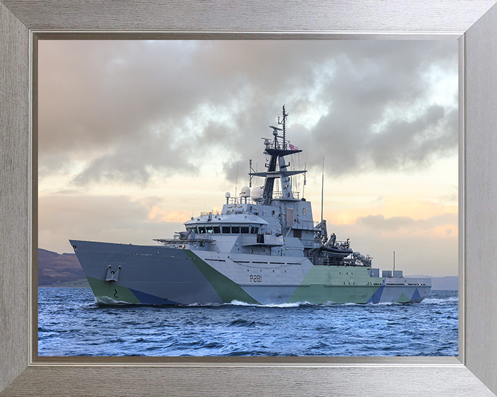 HMS Tyne (P281) Photo Print - At Sunset 2025 - Royal Navy River Class Patrol Vessel