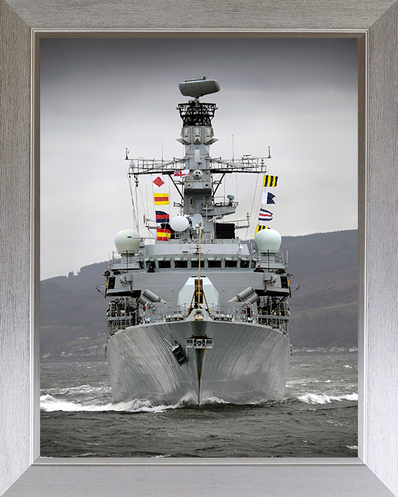 HMS Argyll (F231) Photo Print - On The Clyde 2015 - Royal Navy Type 23 Frigate Posters, Prints, & Visual Artwork Hampshire Prints 10 x 8 Silver Frame No