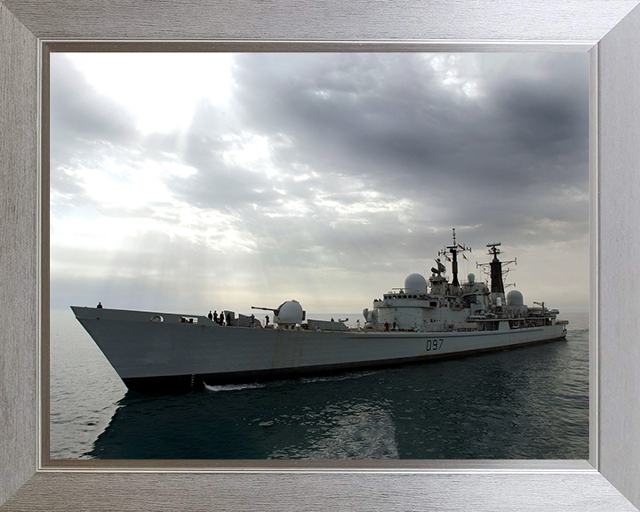 HMS Edinburgh (D97) Photo Print - Operation Telic 2003 - Royal Navy Type 42 Destroyer Hampshire Prints 10 x 8 Silver Frame No