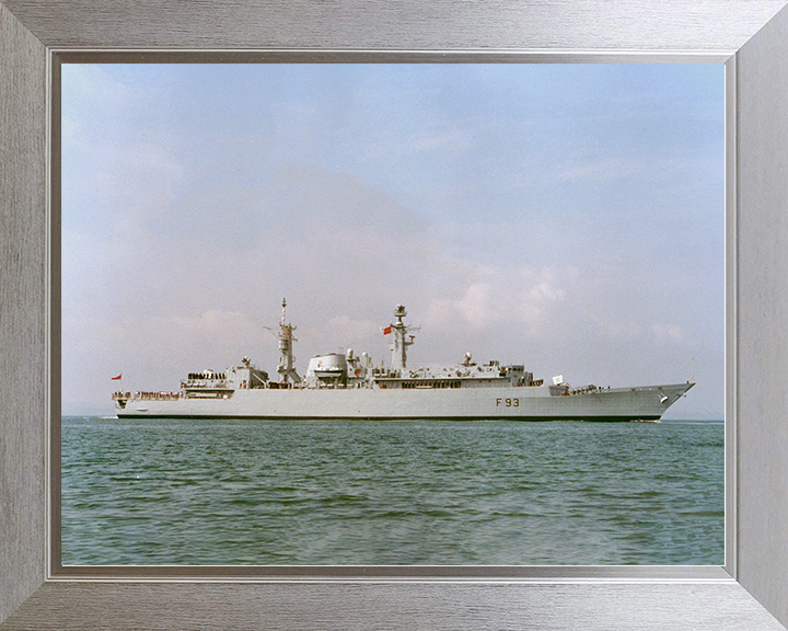 HMS Beaver (F93) Royal Navy Type 22 Frigate Starboard Beam View Photo Print Wall Art Decor Posters, Prints, & Visual Artwork Hampshire Prints 10 x 8 Silver Frame No