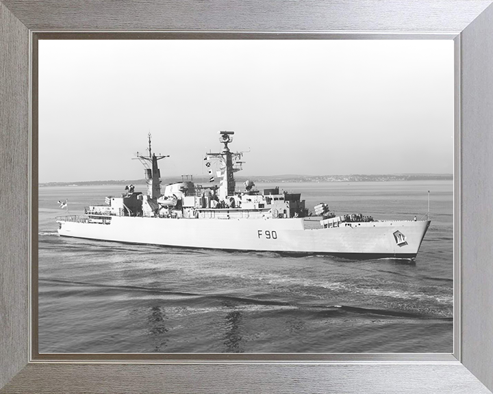 HMS Brilliant (F90) Royal Navy Type 22 Frigate Entering Portsmouth Photo Print Wall Art Decor Posters, Prints, & Visual Artwork Hampshire Prints 10 x 8 Silver Frame No