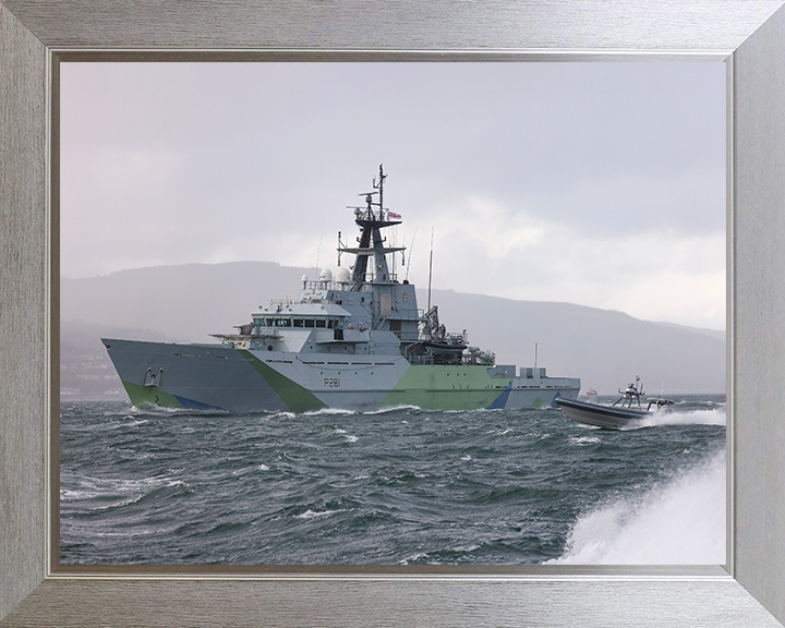 HMS Tyne (P281) Photo Print - With USV Oct 2025 - Royal Navy River Class Patrol Vessel