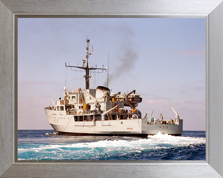 HMS Beagle (H319) Photo Print - At Sea 1999 - Royal Navy Bulldog Class Survey Vessel