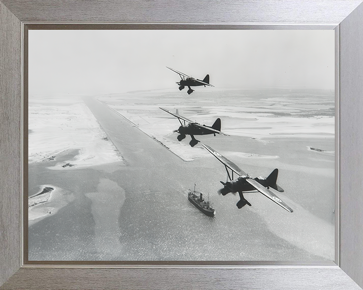 RAF Westland Lysanders over Suez canal 1940 Photo Print - Royal Air Force Aircraft Posters, Prints, & Visual Artwork Hampshire Prints 10 x 8 Silver Frame No