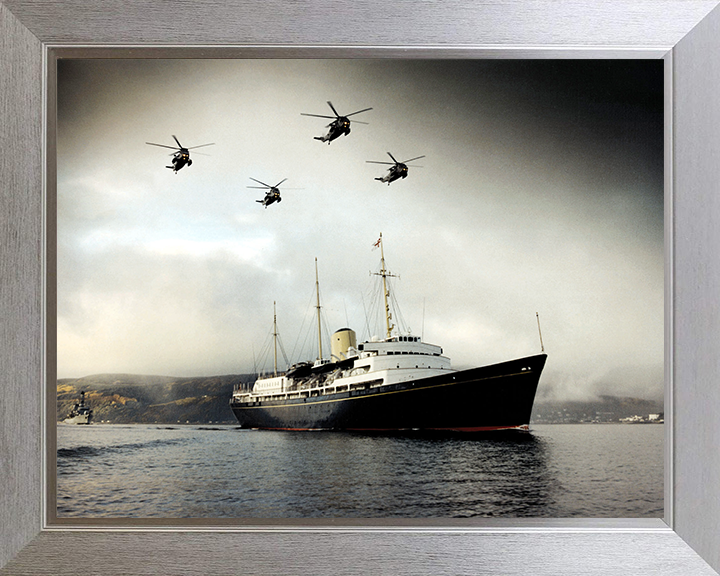 HMY Britannia Photo Print - Faslane Flyover - Royal Navy - Royal Yacht