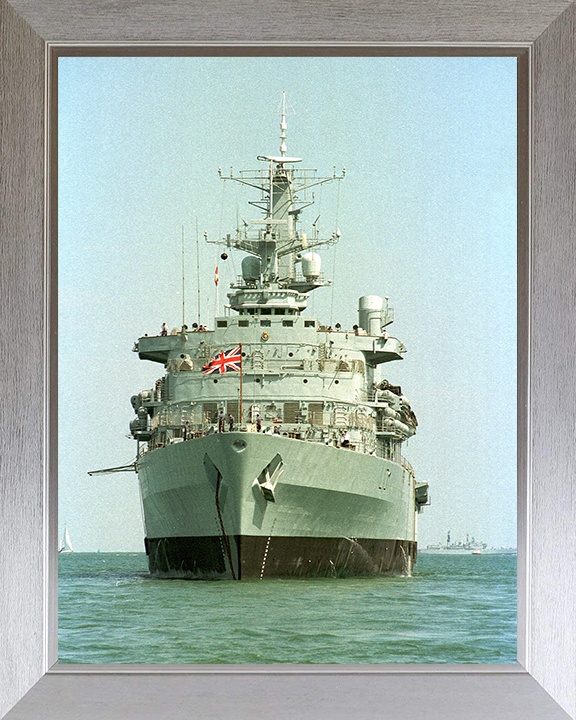 HMS Fearless (L10) Photo Print - At Anchor 2001 - Royal Navy Fearless Class Landing Platform Dock
