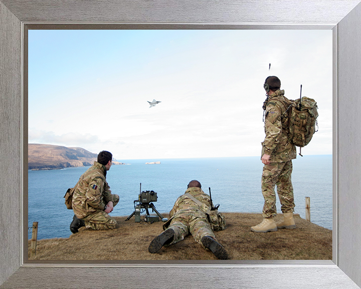 RAF Regiment Forward Air Controllers Photo Print - Royal Air Force Hampshire Prints 10 x 8 Silver Frame No