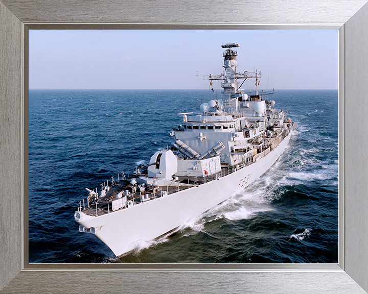 HMS Argyll (F231) Royal Navy Type 23 Frigate Middle East 2009 Photo Print Wall Art Decor Posters, Prints, & Visual Artwork Hampshire Prints 10 x 8 Silver Frame No