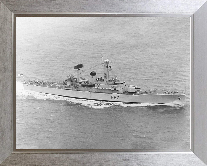 HMS Andromeda (F57) Royal Navy Leander Class Frigate High Starboard View Photo Print Wall Art Decor Posters, Prints, & Visual Artwork Hampshire Prints 10 x 8 Silver Frame No
