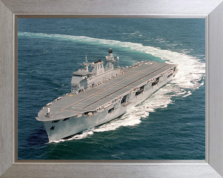 HMS Ocean (L12) Photo Print - Off Portland 1998 - Royal Navy Landing Platform Helicopter