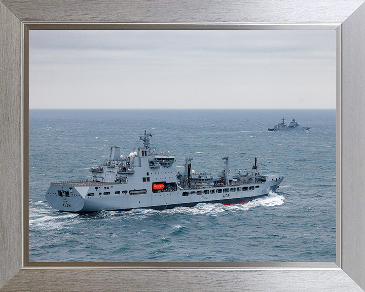 RFA Tideforce (A139) Photo Print - At Sea 2025 - Royal Fleet Auxiliary Tide Class Tanker Hampshire Prints 10 x 8 Silver Frame No