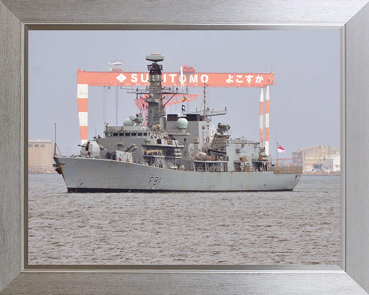 HMS Sutherland (F81) Photo Print - Japan 2018 - Royal Navy Type 23 Frigate Hampshire Prints 10 x 8 Silver Frame No