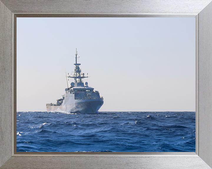 HMS Medway (P223) Photo Print - At Sea Sept 2025 - Royal Navy River Class Patrol Vessel Hampshire Prints 10 x 8 Silver Frame No