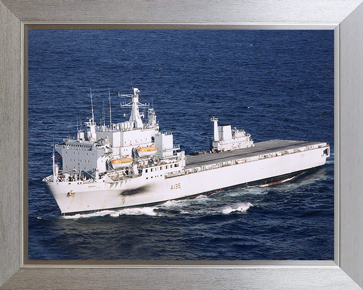 RFA Argus (A135) Photo Print - Underway 2009 - Royal Fleet Auxiliary Casualty Class Ship Posters, Prints, & Visual Artwork Hampshire Prints 10 x 8 Silver Frame No